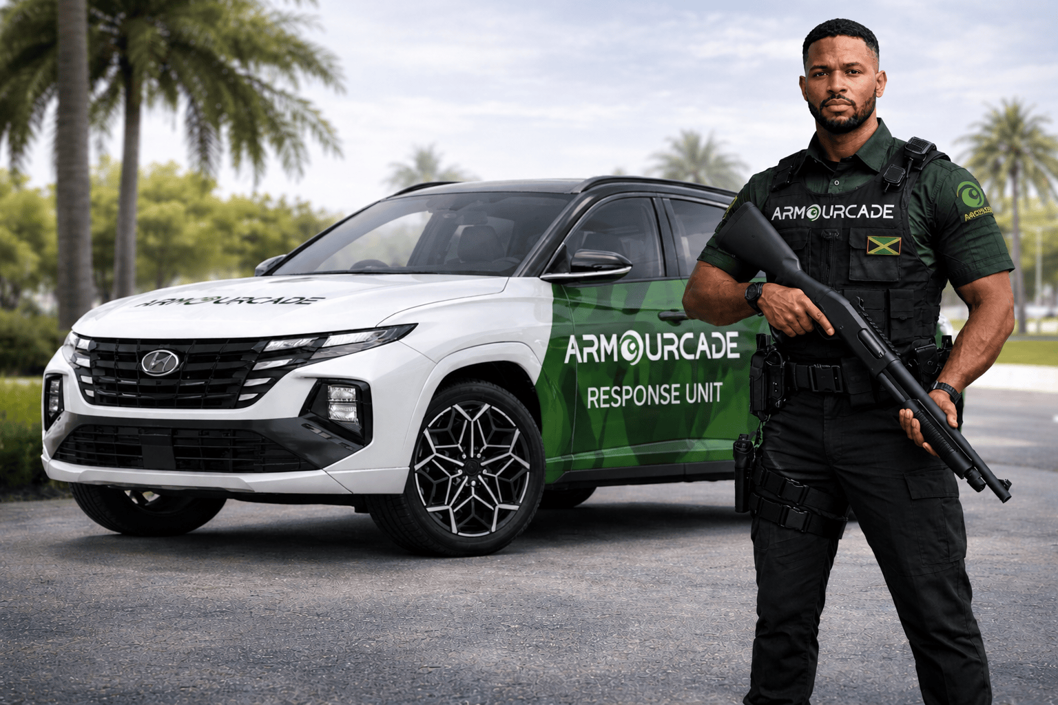 Armourcade security officer and response unit